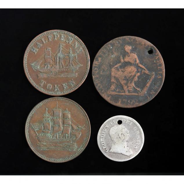 four-british-and-related-tokens-late-18th-early-19th-century