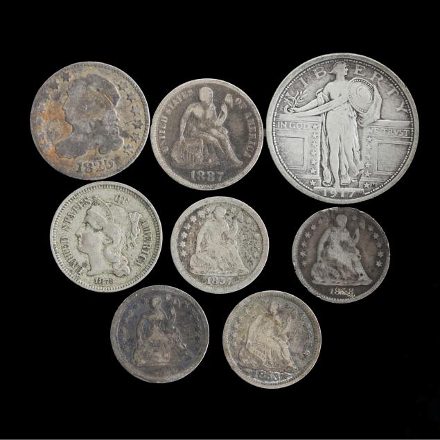 eight-mostly-silver-u-s-type-coins