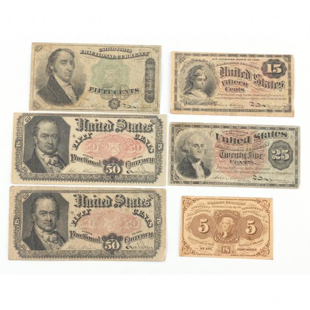 six-u-s-fractional-currency-notes
