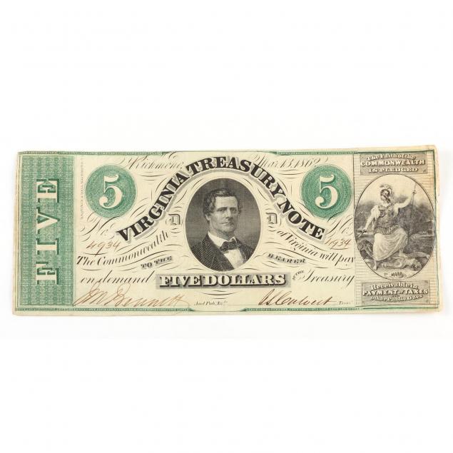 5-virginia-treasury-note-march-13-1862