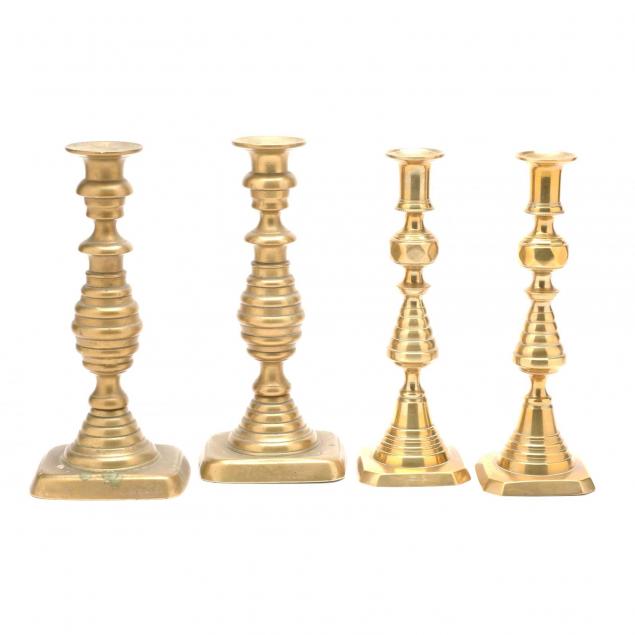four-antique-beehive-candlesticks