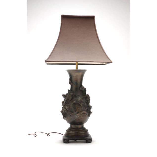 meiji-period-bronze-table-lamp