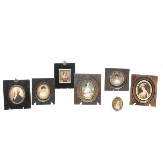 seven-antique-vintage-portrait-miniatures