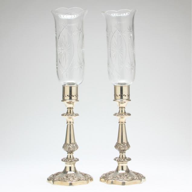 pair-of-antique-english-silverplate-hurricane-lamps