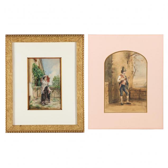 two-italian-school-watercolors-19th-century