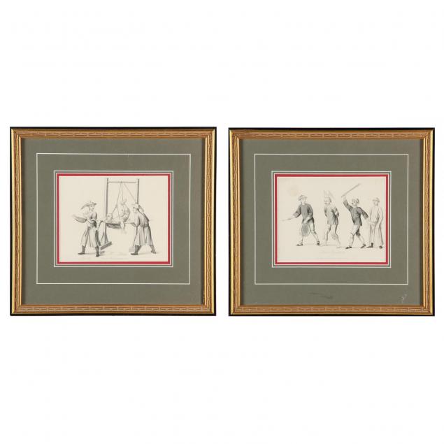 pair-of-framed-bookplates-picturing-chinese-street-punishments