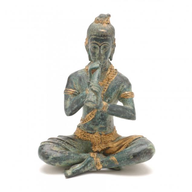 southeast-asian-cast-bronze-flute-player