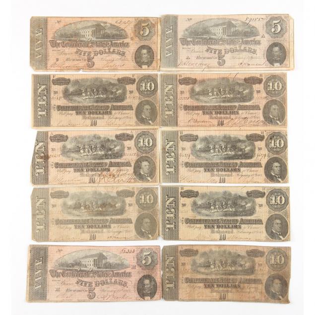 ten-1864-confederate-notes