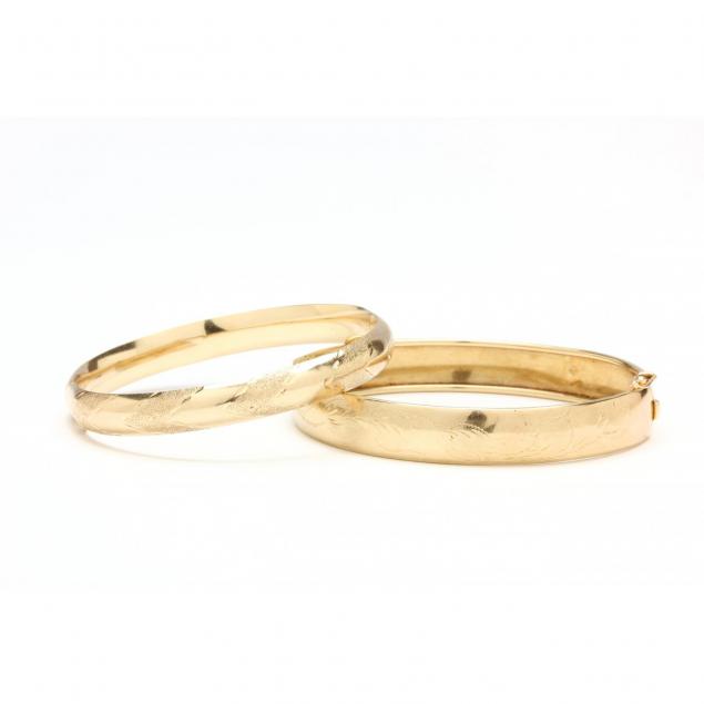 two-14kt-gold-bracelets