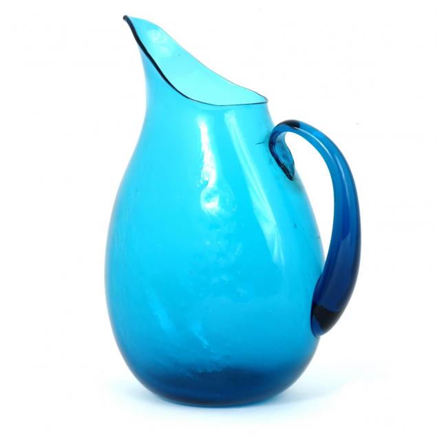blenko-cobalt-glass-pitcher