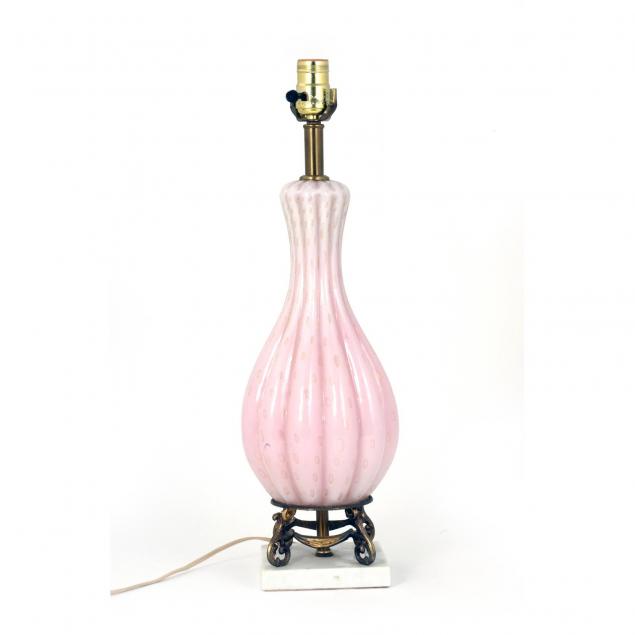 att-barovier-pink-glass-table-lamp