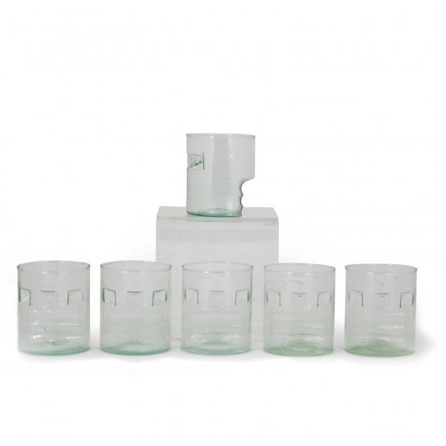 set-of-six-modernist-glass-tumblers