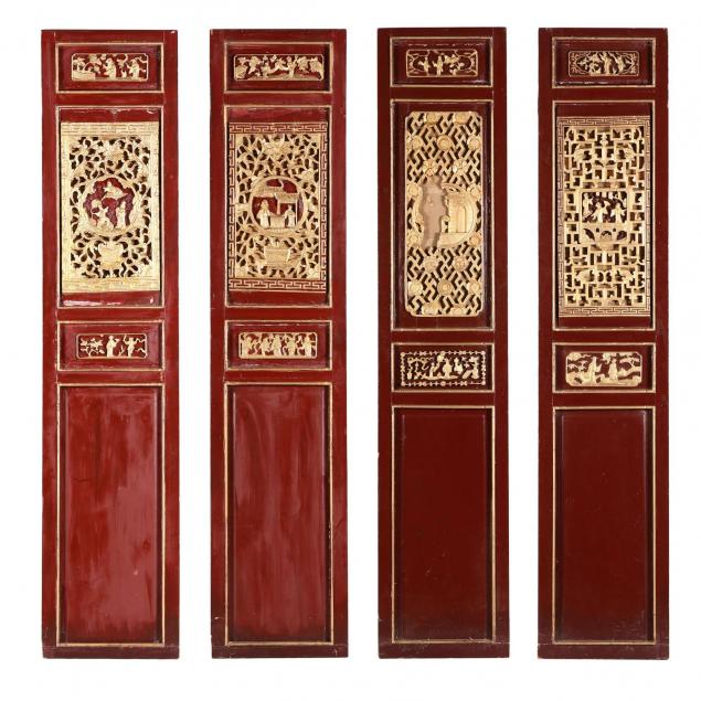 pair-of-chinese-red-lacquered-door-panels
