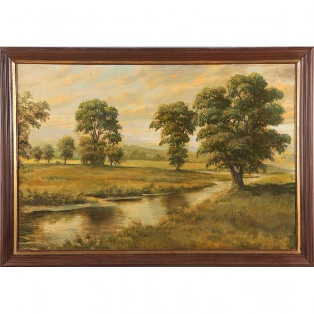 sidney-e-king-am-20th-century-landscape-with-creek
