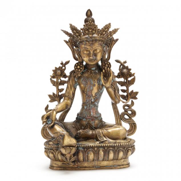 tibetan-green-tara-bronze-sculpture