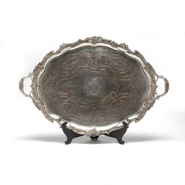 antique-sheffield-silverplate-armorial-serving-tray