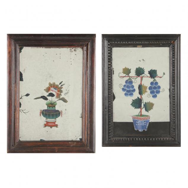 two-antique-chinese-reverse-painted-mirrors