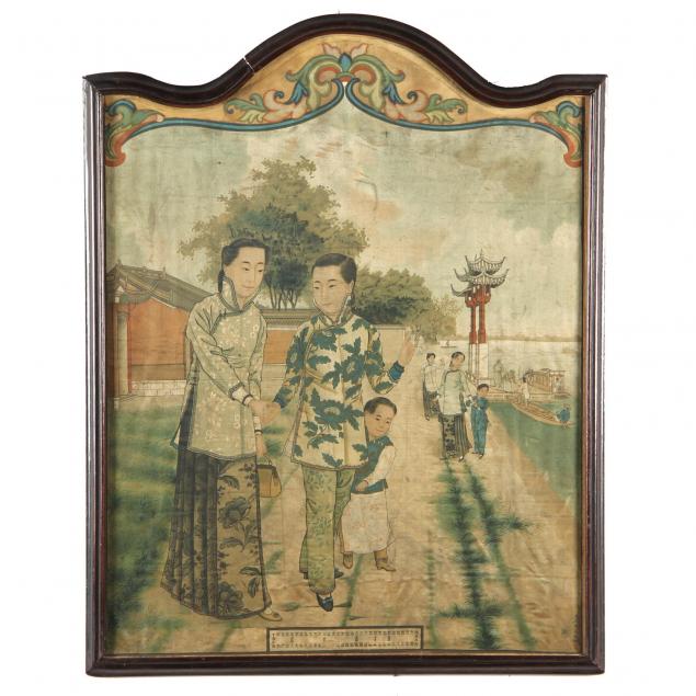 antique-framed-asian-textile