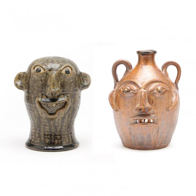 two-western-nc-folk-pottery-pieces