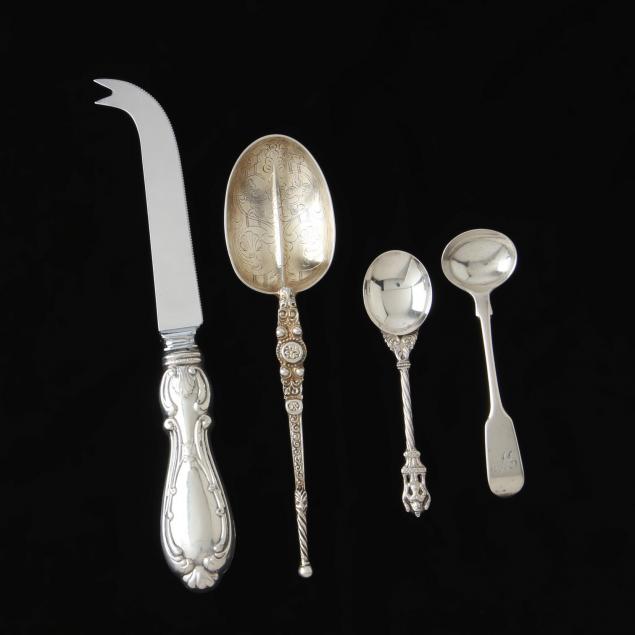 four-english-sterling-silver-items