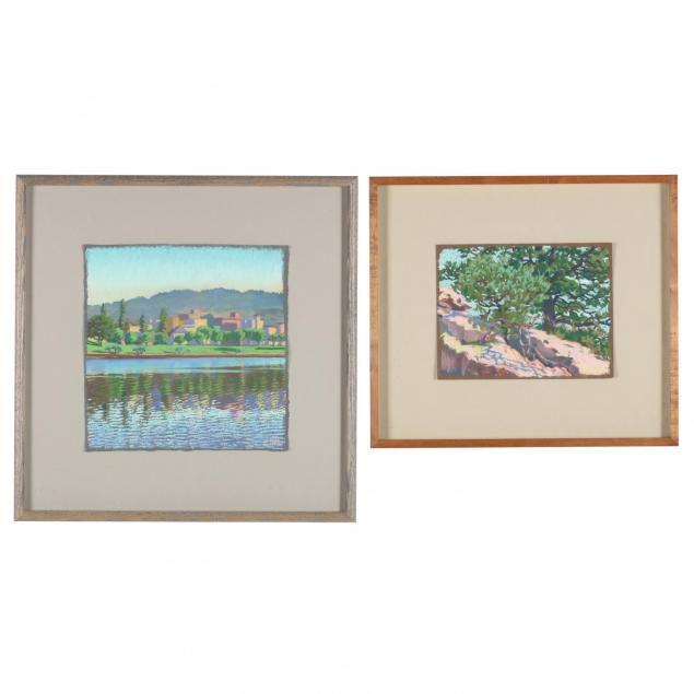 frank-riccio-ct-va-1958-2014-two-landscape-paintings