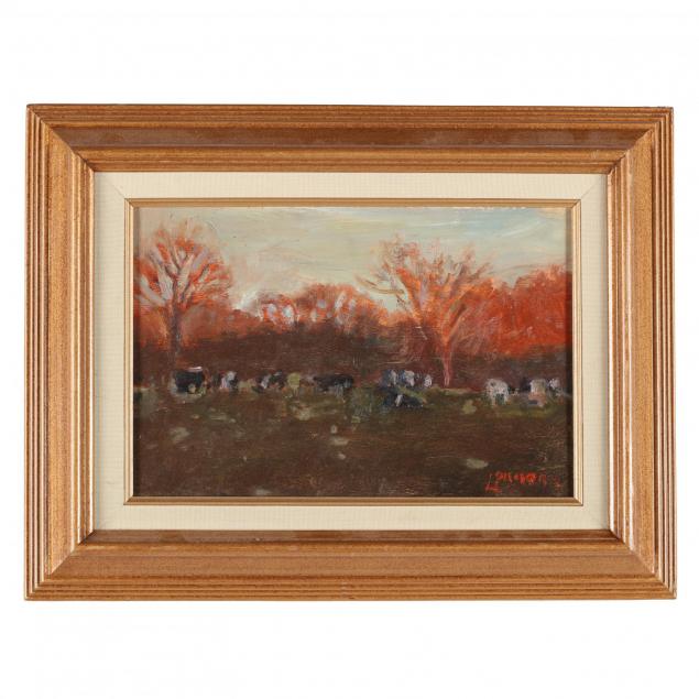bernard-lennon-ny-ct-1914-1992-pasture-scene-with-cows