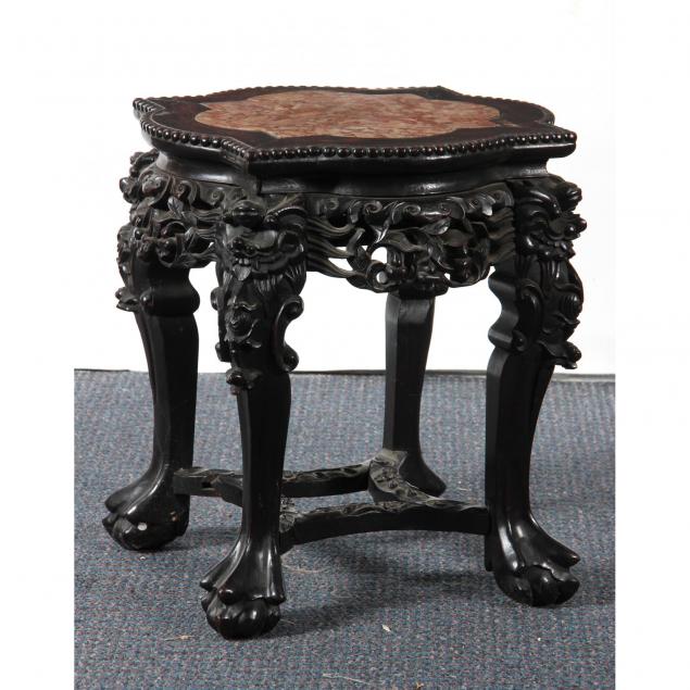 asian-carved-marble-top-side-table