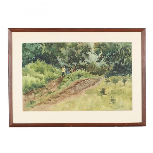 indian-watercolor-of-figures-on-a-path