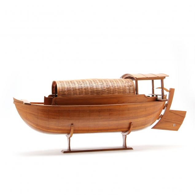 model-of-a-thai-rice-barge