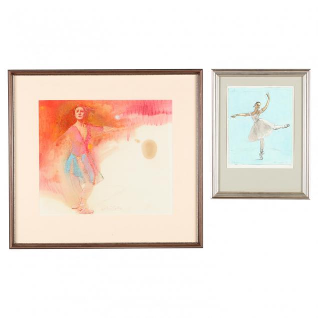 two-contemporary-drawings-of-ballerinas-robert-cronin-and-steve-childs