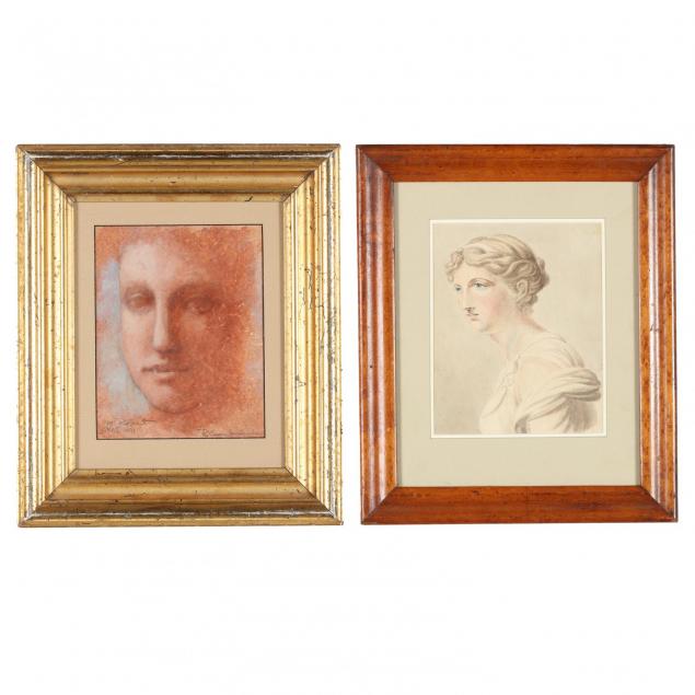 two-framed-drawings-english-school-and-richard-chamberlain