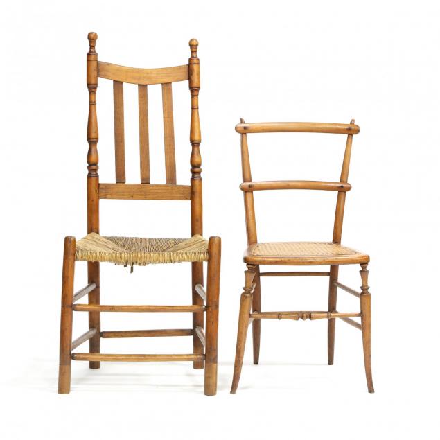 two-antique-side-chairs