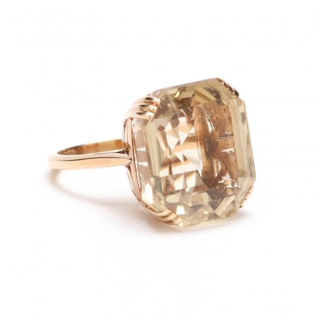 15kt-gold-and-smoky-quartz-ring
