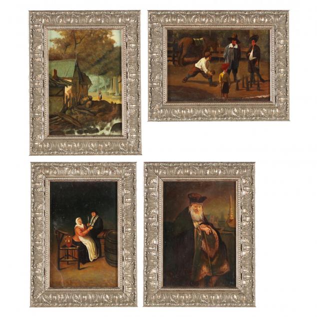 four-german-school-paintings