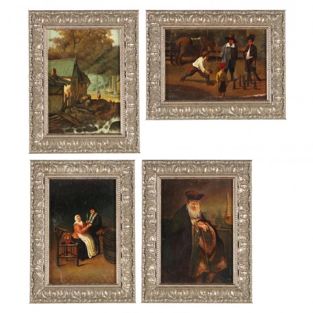 four-german-school-paintings