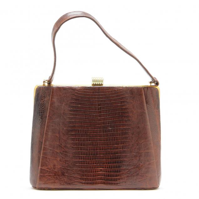 escort-vintage-lizard-skin-handbag