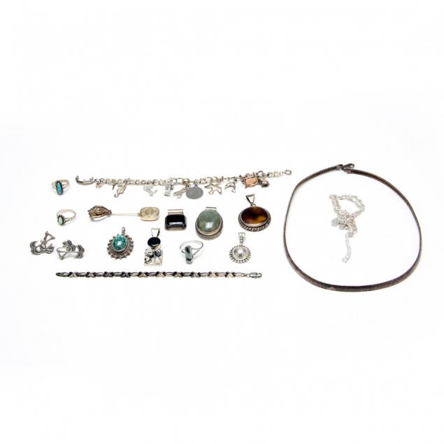 group-of-sterling-silver-jewelry