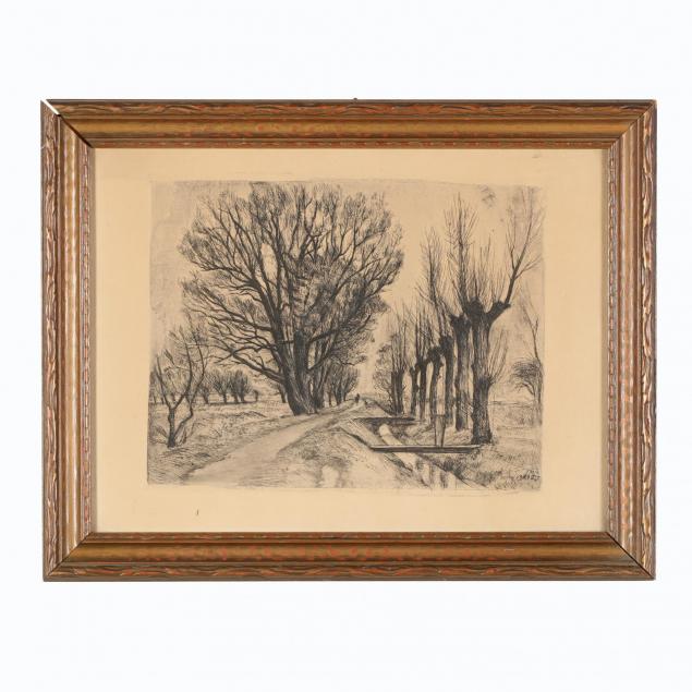 framed-etching-picturing-a-scenic-byway