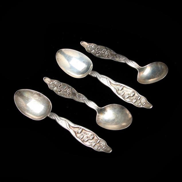 four-whiting-lily-of-the-valley-sterling-silver-teaspoons