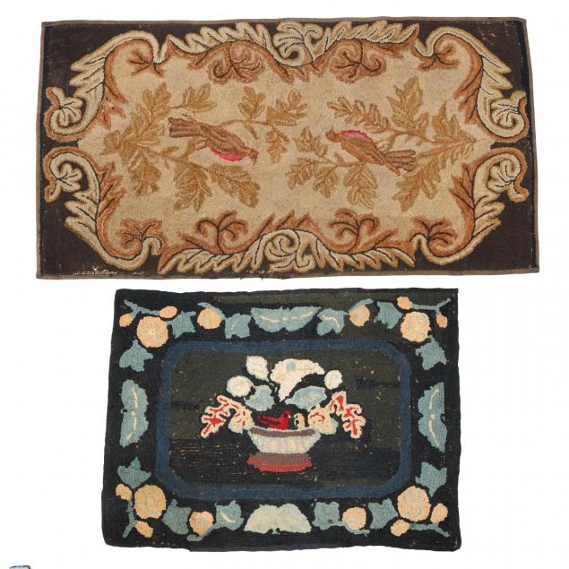 two-antique-american-hooked-rugs