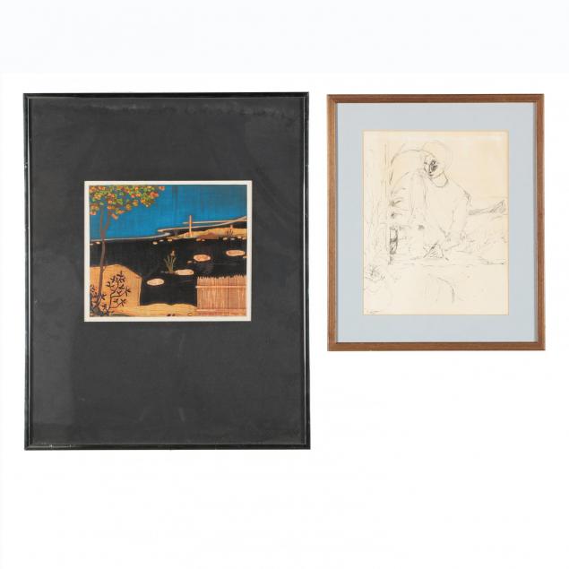 two-contemporary-framed-art-works