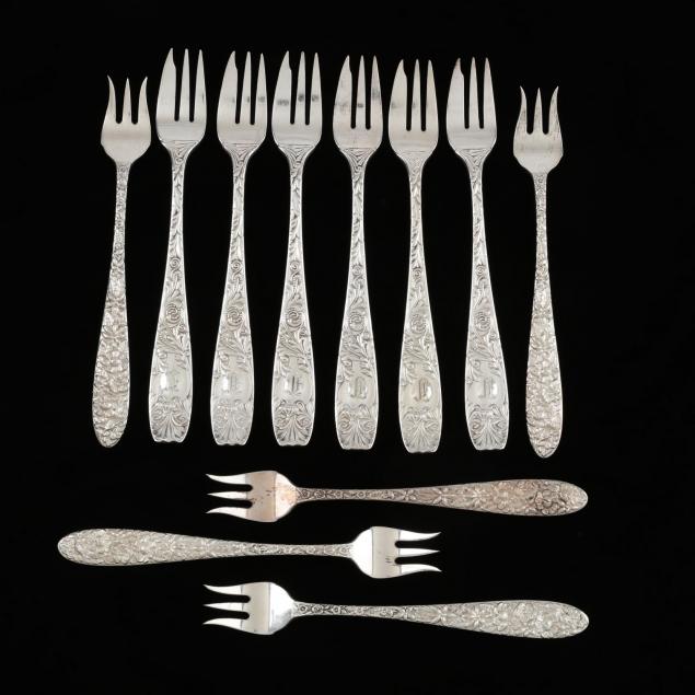 assembled-set-of-11-sterling-silverplate-cocktail-seafood-forks
