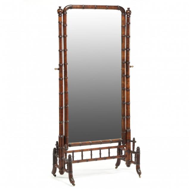antique-french-faux-bamboo-cheval-mirror