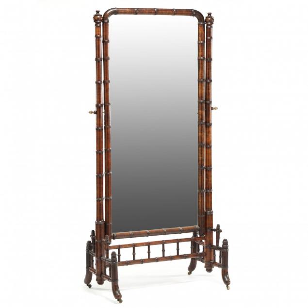 antique-french-faux-bamboo-cheval-mirror