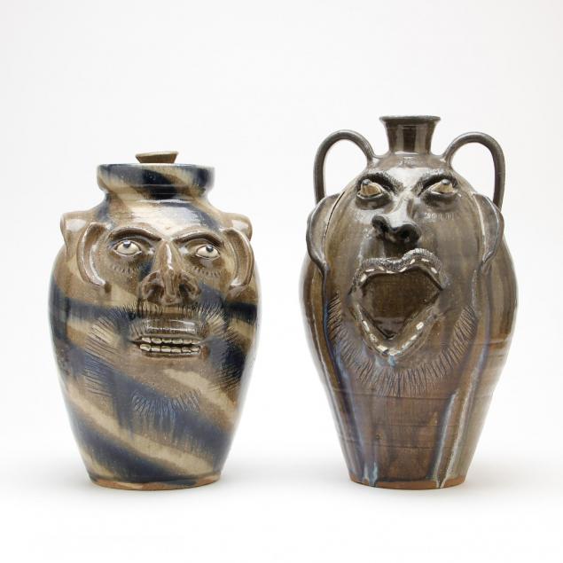 two-folk-pottery-face-vessels-steve-abee