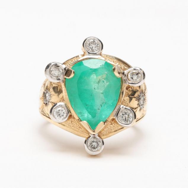 14kt-emerald-and-diamond-ring