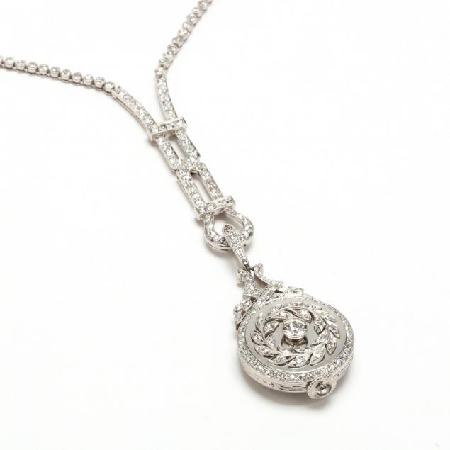 edwardian-platinum-and-diamond-watch-pendant-necklace-tiffany-co