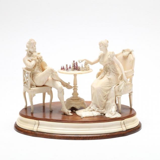 a-continental-carved-ivory-figural-group-of-a-chess-game