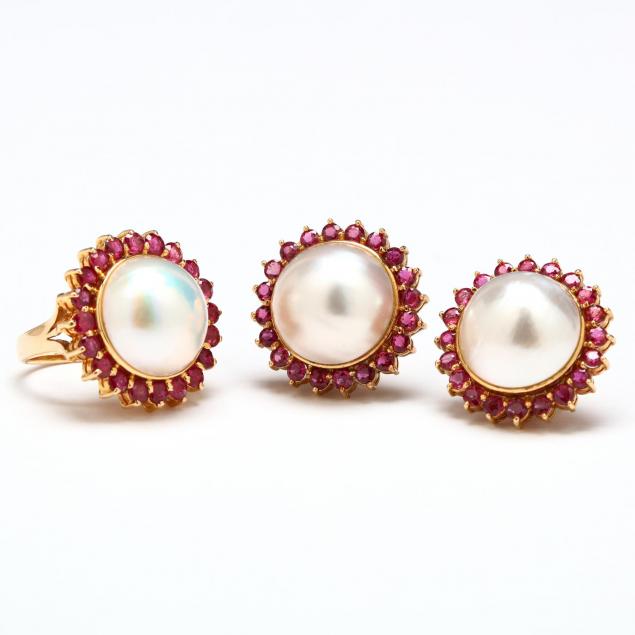14kt-mabe-pearl-and-ruby-demi-parure