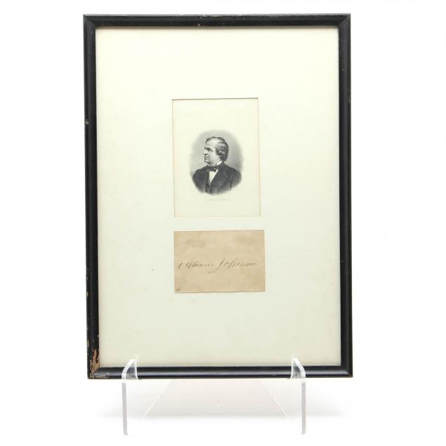 17th-president-andrew-johnson-signed-card